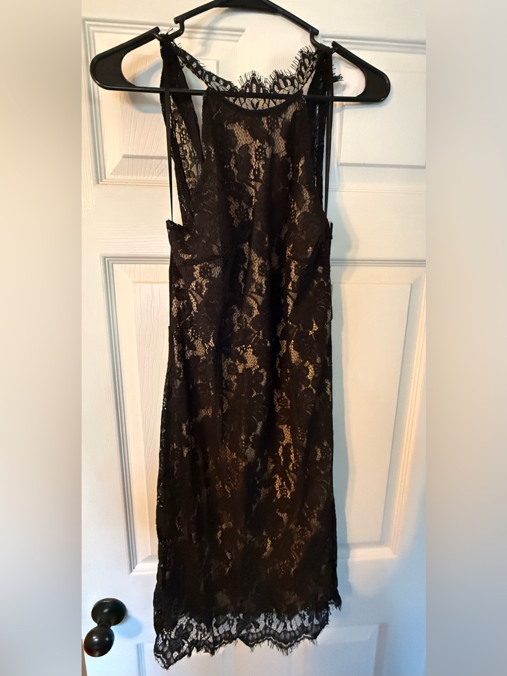 Sans Souci Black Lace Strapless Slip Dress